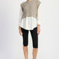 Cable Two Fer Sweater Top