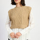 Cable Two Fer Sweater Top