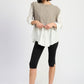 Cable Two Fer Sweater Top