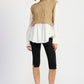 Cable Two Fer Sweater Top