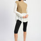 Cable Two Fer Sweater Top