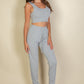 French Terry Cropped Tank Top & Joggers Set