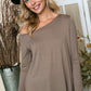 Solid Jersey One Shoulder Long Sleeve Top