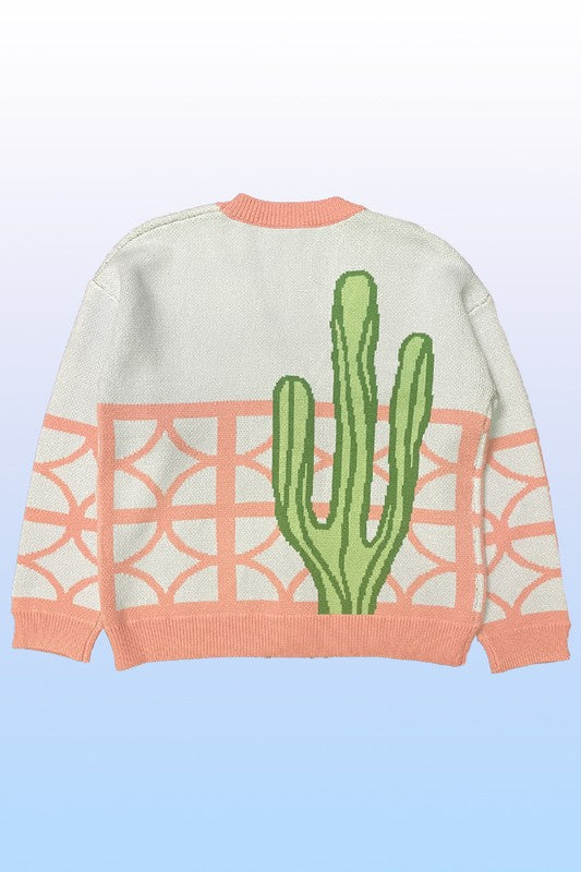 Cactus resort knit cardigan