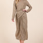 Waist Wrap Dress w Side Pockets-LUREX