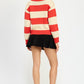 Striped Collared Sweater Top