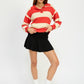 Striped Collared Sweater Top