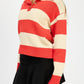 Striped Collared Sweater Top