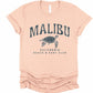 Malibu California Beach and Surf Bella Graphic Tee