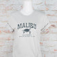 Malibu California Beach and Surf Bella Graphic Tee