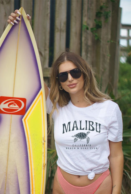 Malibu California Beach and Surf Bella Graphic Tee