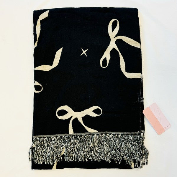 Ballerina Bow Fringed Scarf