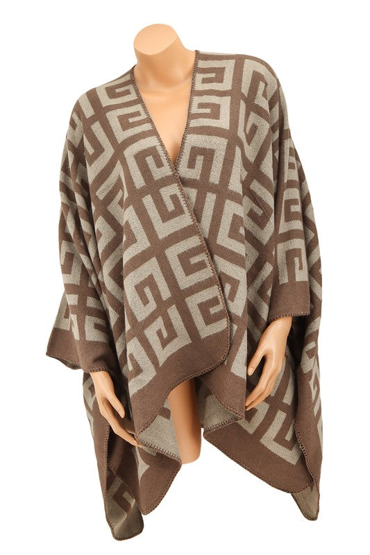 Greek Pattern Poncho