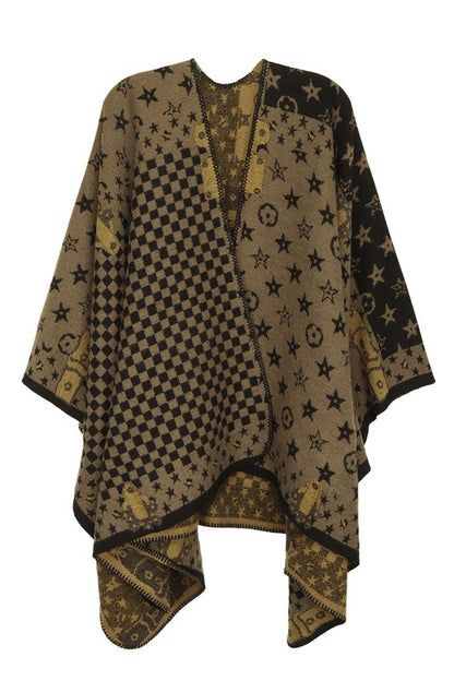 Geometric Pattern Poncho