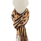 Leopard Printed with Fringe Scarf