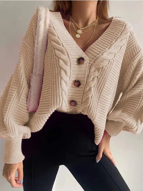 Knit cardigan sweater