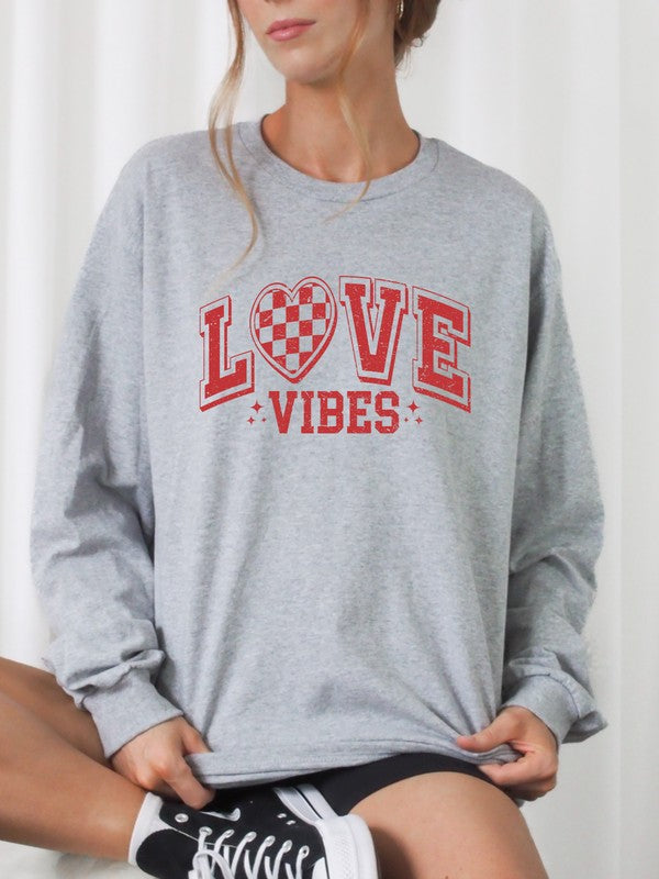 Love Vibes Graphic Sweatshirt