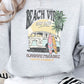 Beach Vibes Fleece Graphic Sweatshirt