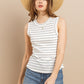 Ces Femme Striped Round Neck Tank