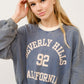 And The Why BEVERLY HILLS 92 CALIFORNIA Contrast Crop Sweatshirt