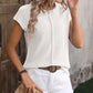 Rolled Cap Sleeve Round Neck Sweater Vest