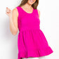 Be Stage Ruffled Sleeveless Babydoll Top