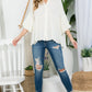 Plus Solid Button Down Blouse