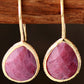 Handmade Natural Stone Teardrop Earrings