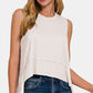 Zenana Slit High-Low Round Neck Tank