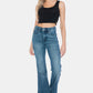 Judy Blue Full Size Tummy Control Cut Hem Flare Jeans