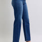 Judy Blue Full Size Side Seam Detail Straight Jeans with Pockets