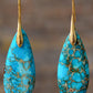 Handmade Teardrop Shape Natural Stone Dangle Earrings