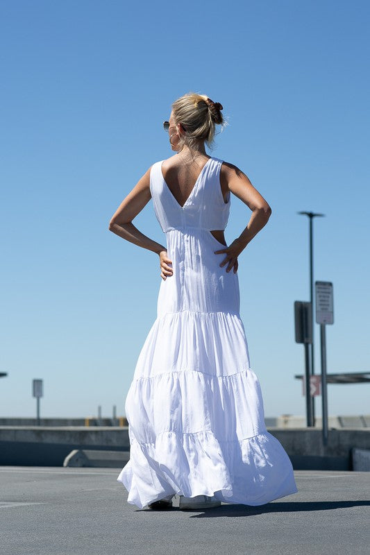 Layer White Maxi Dress