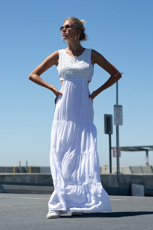 Layer White Maxi Dress