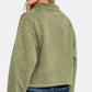 Zenana Acid Wash Fleece Half Snap Sweatshirt with Pocket