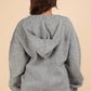 VERY J Seam Detail Drop Shoulder Hooded Sweater