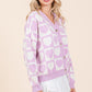 Mittoshop Checkered Heart Button Down Cardigan