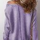 Exposed Seam Long Sleeve Sweatshirt