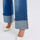 Judy Blue Full Size Distressed High Waist Wide Leg Jeans