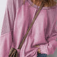 Exposed Seam Long Sleeve Sweatshirt