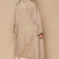 POL Flower Lace Trim Open Front Longline Cardigan