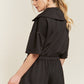 Terry Zip Front Romper