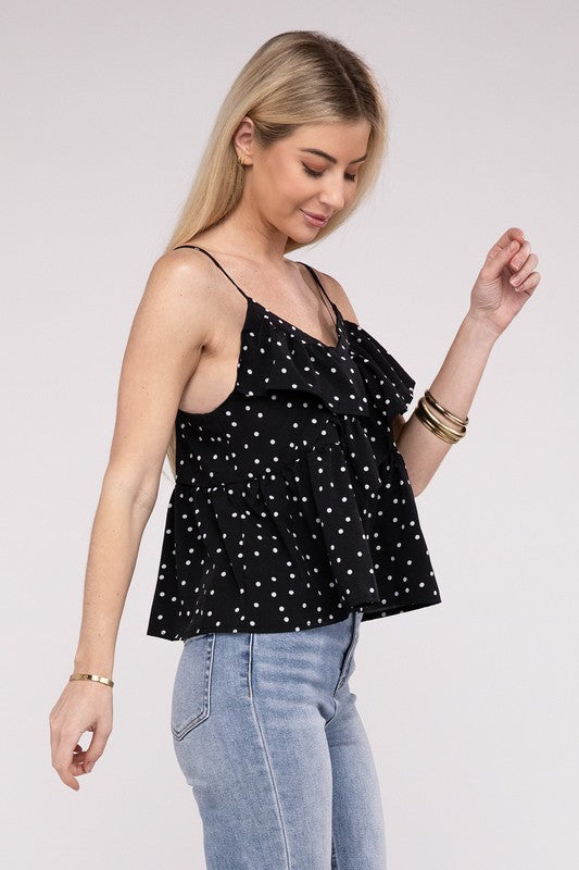 Dot Print Casual Tank Top