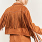 Suede studded fringe jacket PLUS JJO5009P