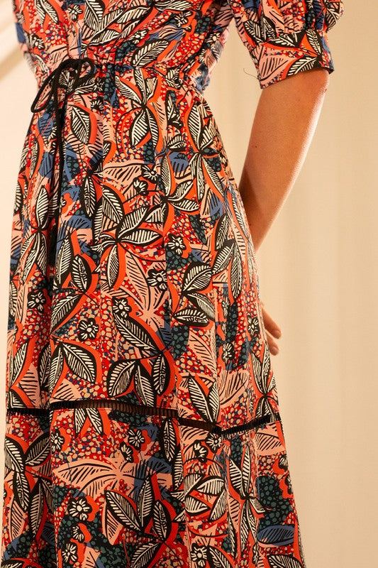 Printed Tassel Maxi Dress