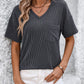 V-Neck Dropped Shoulder T-Shirt