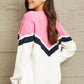 e.Luna Chevron Pullover Sweater