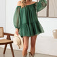 Le Lis Organza Off Shoulder Puff Sleeve Mini Dress