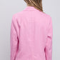 Love Tree One-Button Long Sleeve Linen Blazer