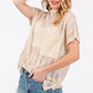 Ces Femme See Through Crochet Mock Neck Cover Up